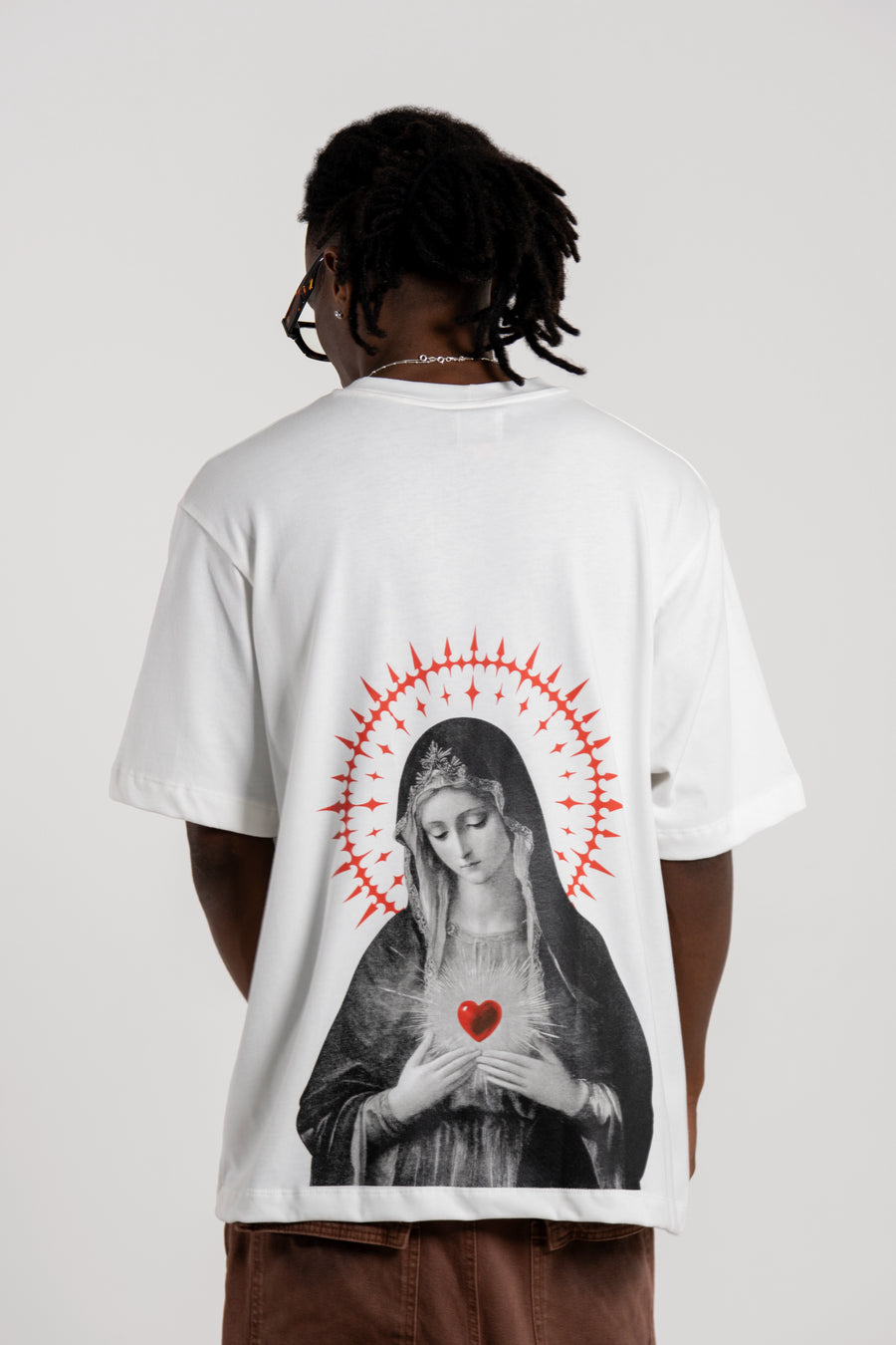 Camiseta oversized Holy Mary 100% algodão - Plenty Store